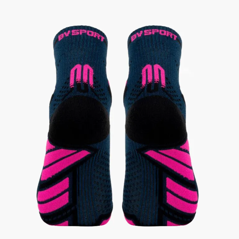 Chaussettes TRAIL ULTRA MID Bleu/Rose