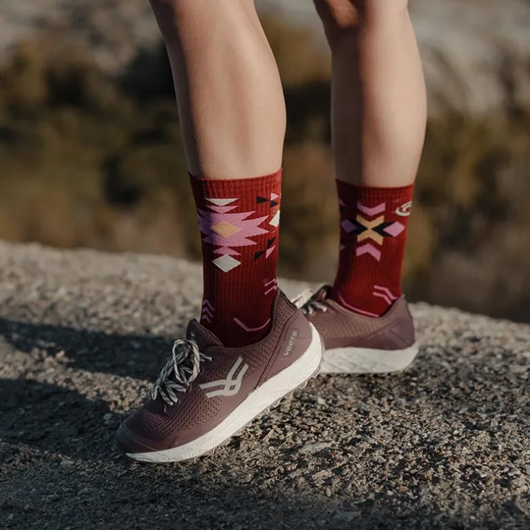 Chaussettes TREK GR Haute "LYOCELL" Aztec Bordeaux