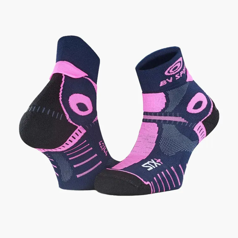 Socquettes Trail STX+ EVO bleu-rose
